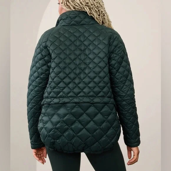 SOLD Athleta Whisper Featherless Puffer Jacket in Cypress Size M - Picture 3 of 8